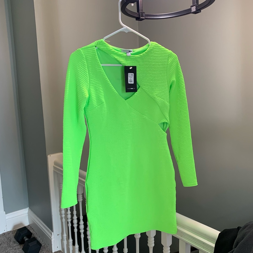 Lime green fashion nova dress